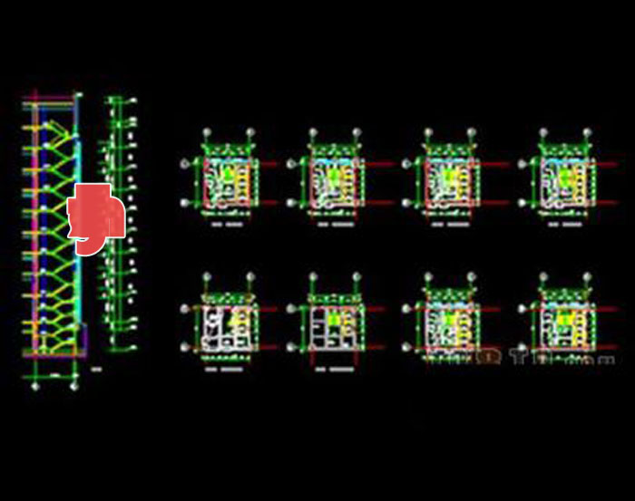 Stairs Cad block and details Download 11